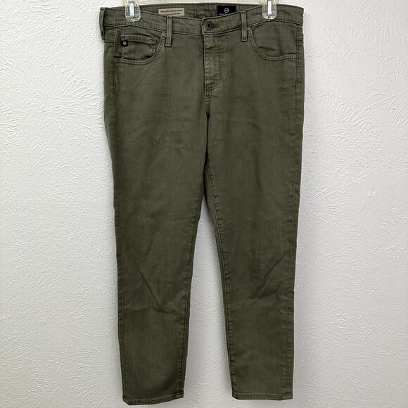 Adriano Goldschmied Green Stevie Ankle Slim Straight Jeans - Size 29 Petite - Picture 1 of 12